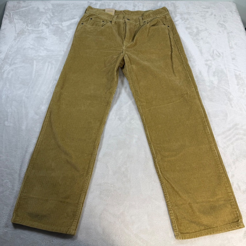 Levi's Low Pro Straight Leg Corduroy Pants Womens 31x30 Tan Khaki Cotton Blend